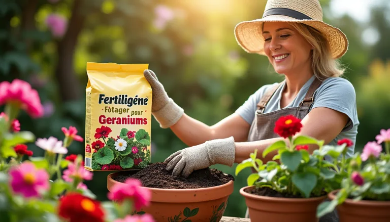 Terreau Fertiligène pour Géraniums : mode d’emploi, avantages et conseils de culture pour une floraison éclatante