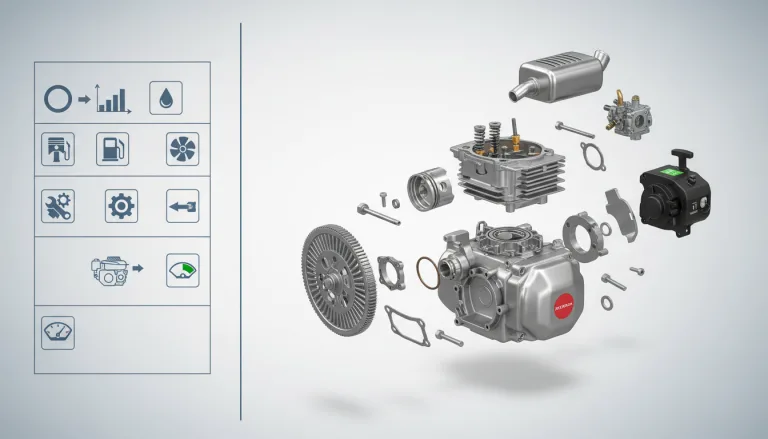 Tondeuse Honda GCV 135 : fiche technique et vue éclatée détaillée